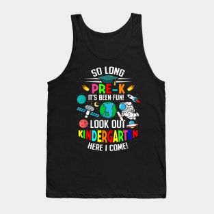 So Long Pre K Its Been Fun Space Astronaut Prek Graduation Tank Top